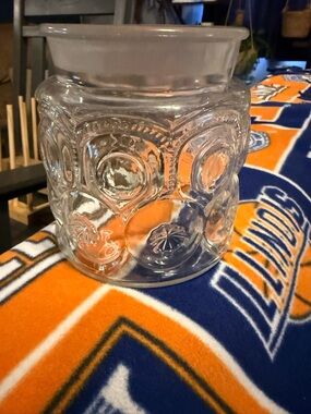 L E Smith moon and stars jar no lid